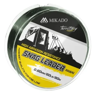 MIKADO ŠOKOVÝ VLASEC SNAG LEADER KHAKI 45lbs/0.50mm/80m Sezónní Sleva