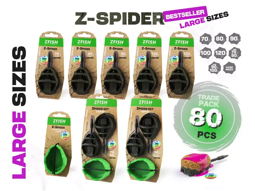 Cenový Hit ZFISH Trade Pack Method Feeder Spider Large 80 ks