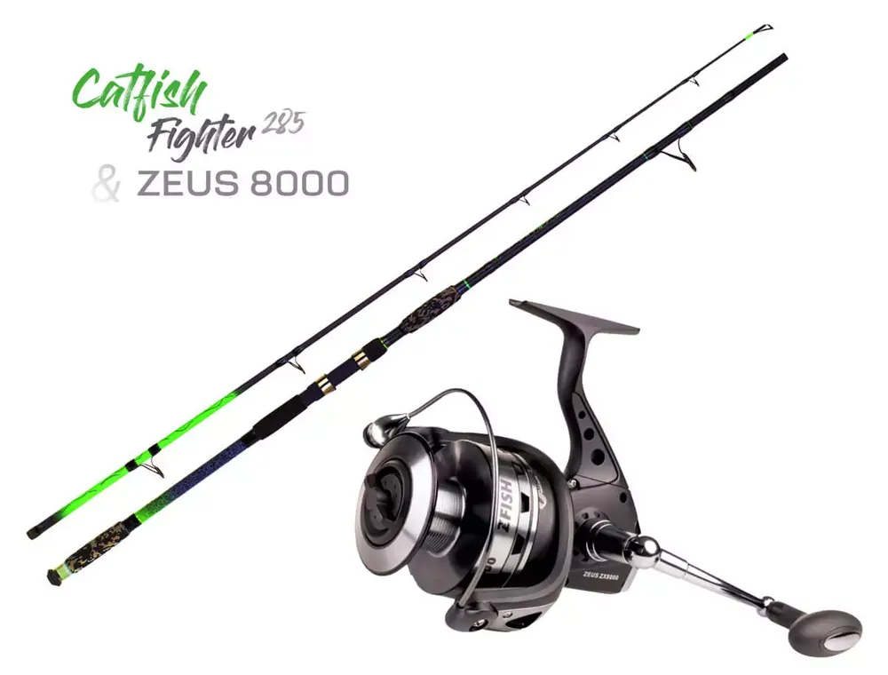 Bezpečná Platba ZFISH Combo Prut Catfish Fighter 2,85m/100-300g + Naviják Zeus ZX 8000