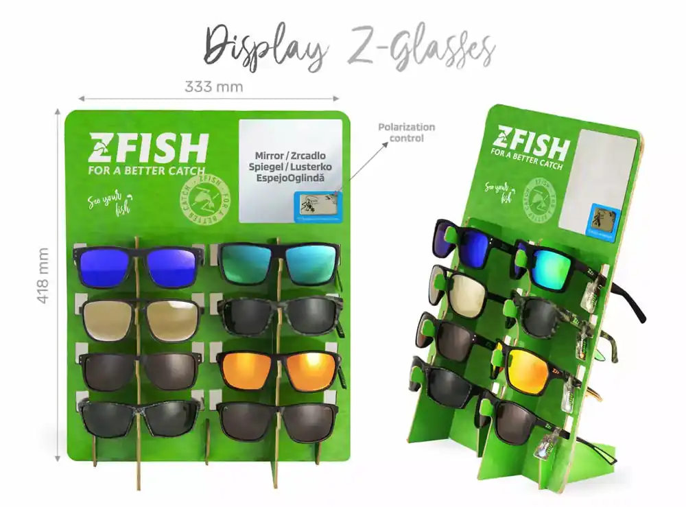 ZFISH AKČNÍ SET BRÝLÍ 16Ks+ PRODEJNÍ STOJÁNEK ZDARMA! Levný