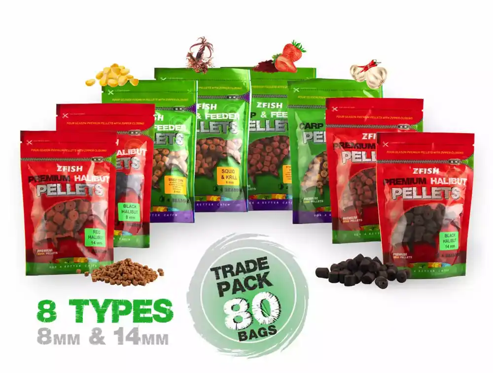 Nejprodávanější ZFISH Trade Pack Premium Pelety 80 balení