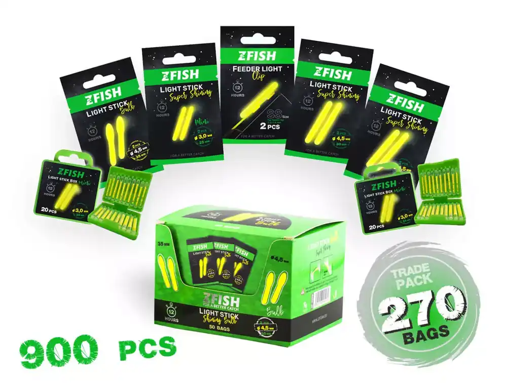 ZFISH Trade Pack Chemická Světla 270ks Tovární Cena