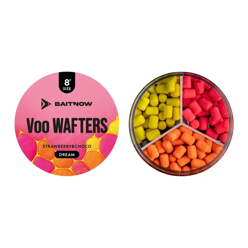 BaitNow Method Feeder VOO Wafters Dream Jahoda Čokoláda 8mm 21g Výhodná Nabídka