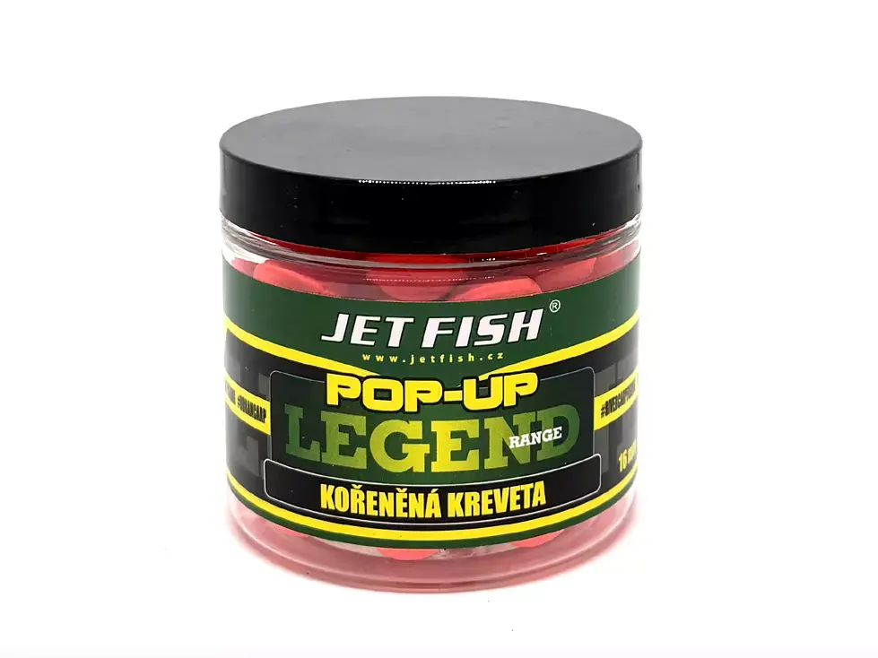 JET FISH Legend Range Pop-up Boilie Kořeněná Kreveta 16mm Aktuální