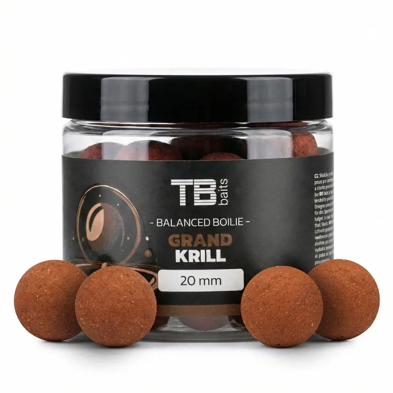 TB Baits Vyvážené Boilie Balanced + Atraktor Grand Krill 100 g Super Cena