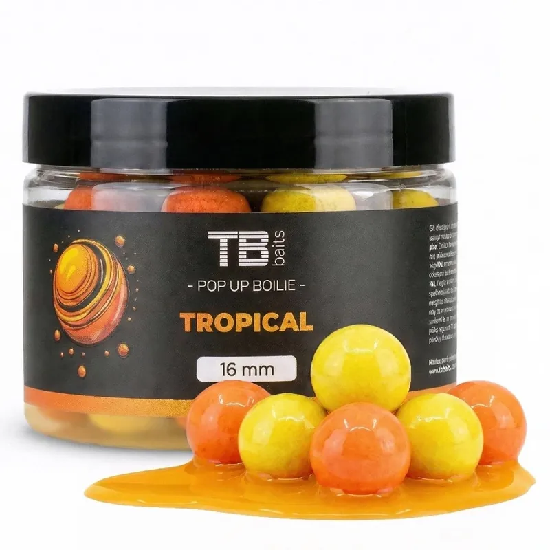 Omezená Nabídka TB Baits Plovoucí Boilie Pop-Up Tropical + NHDC 50 g
