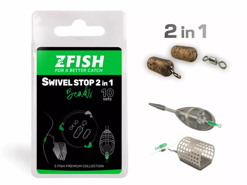 Koupit Online ZFISH Konektor Swivel Stop Beads 2in1