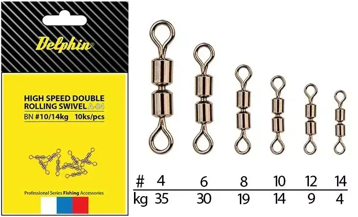 DELPHIN Hi speed double rolling swivel A-04 VÝPRODEJ Kup Teď
