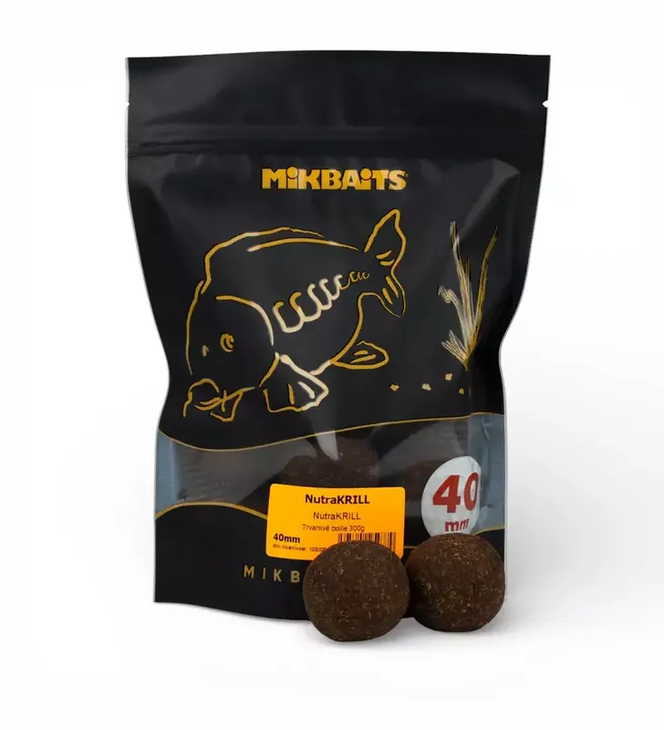 MIKBAITS ManiaQ boilie 300g - NutraKRILL 40mm golf size Levný