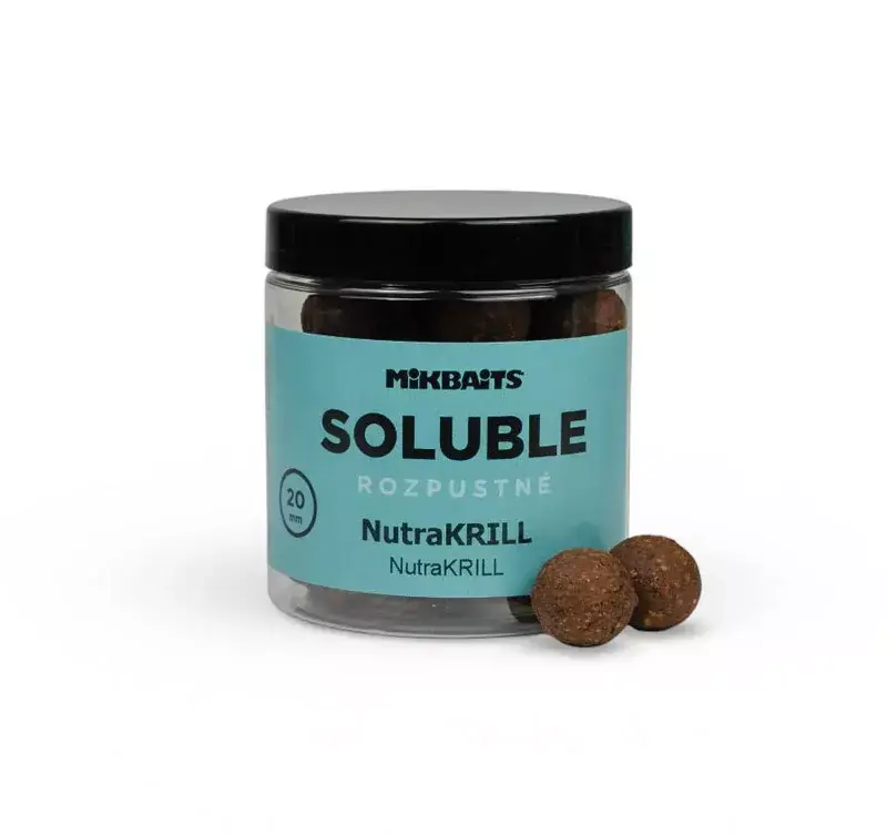 Finální Výprodej MIKBAITS Rozpustné SOLUBLE boilie 250ml - NutraKRILL 20mm