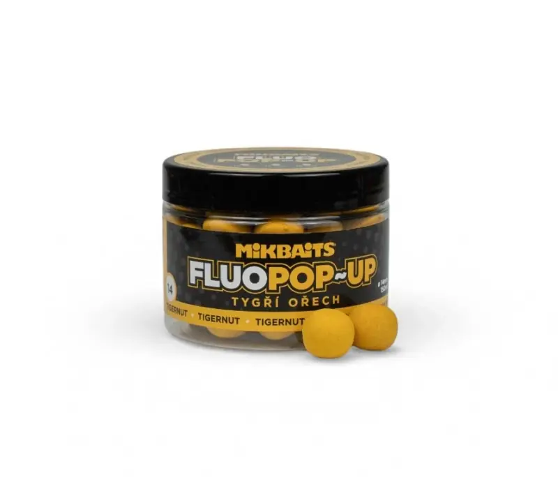 Pouze Dnes MIKBAITS Plovoucí fluo boilie 150ml - Tygří ořech 18mm