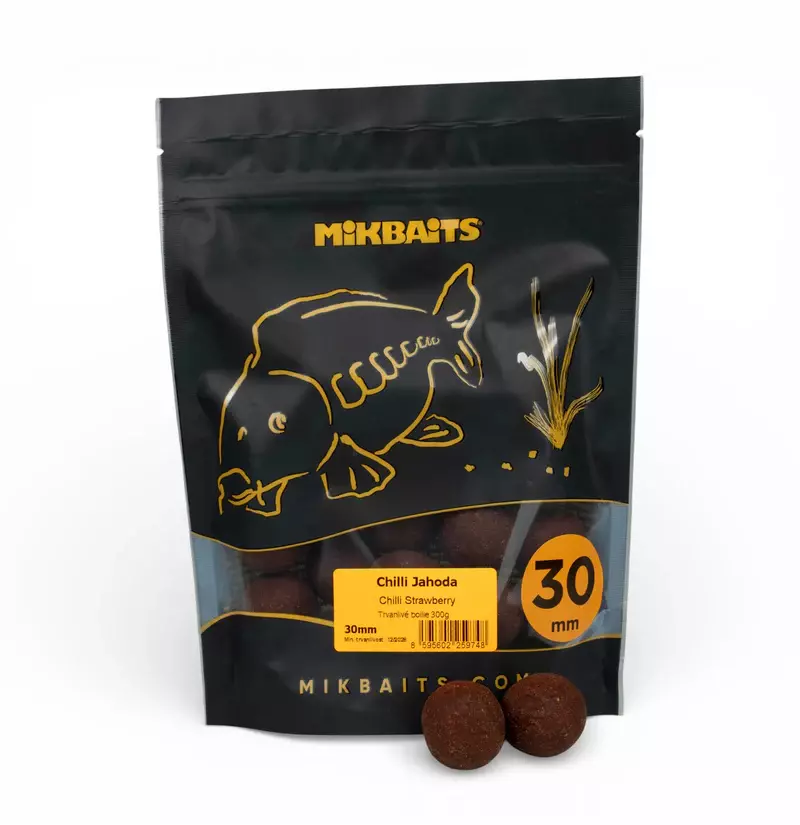 Levný MIKBAITS Chilli Chips boilie 300g - Chilli Jahoda 30mm