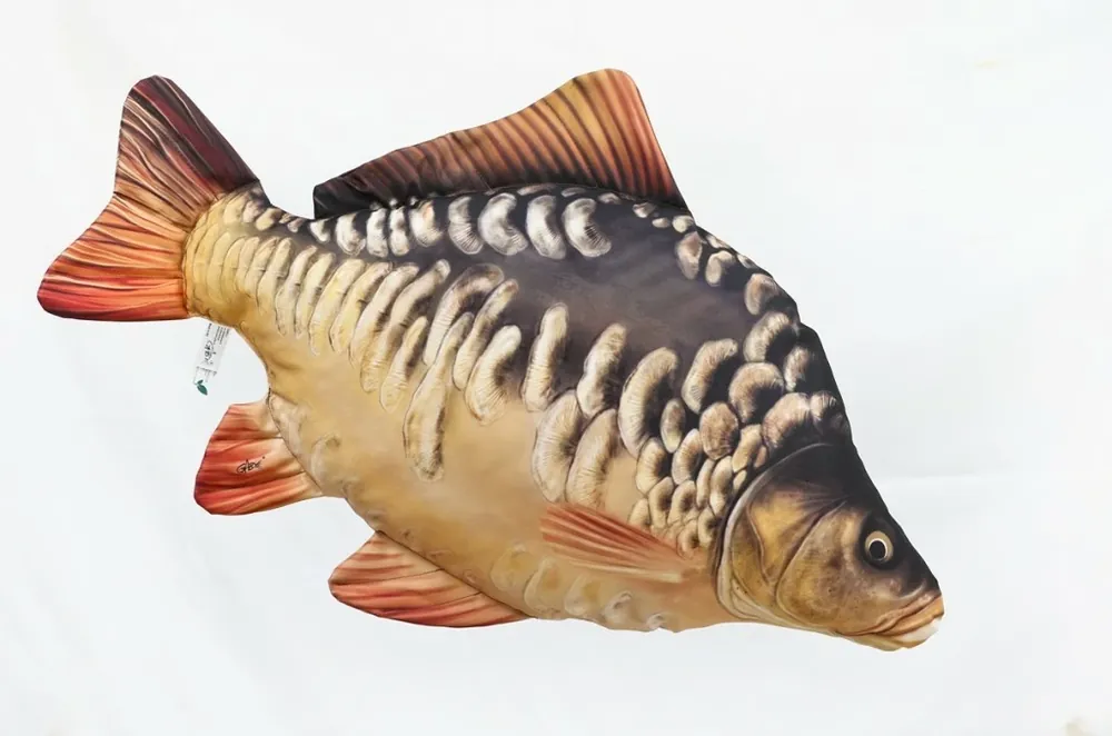 Značkový GABY Kapr lysec páskovaný mini - 35 cm polštářek VÝPRODEJ