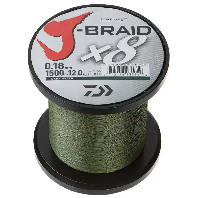 Oblíbený DAIWA J-Braid X8 Tm. zelená 1m VÝPRODEJ