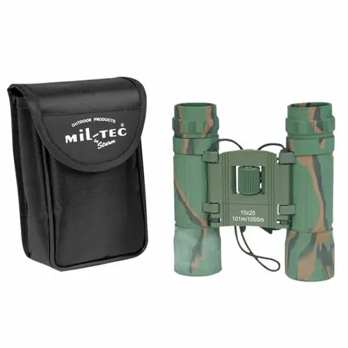 Víkendová Akce MIL-TEC Dalekohled 10x25 skládací WOODLAND