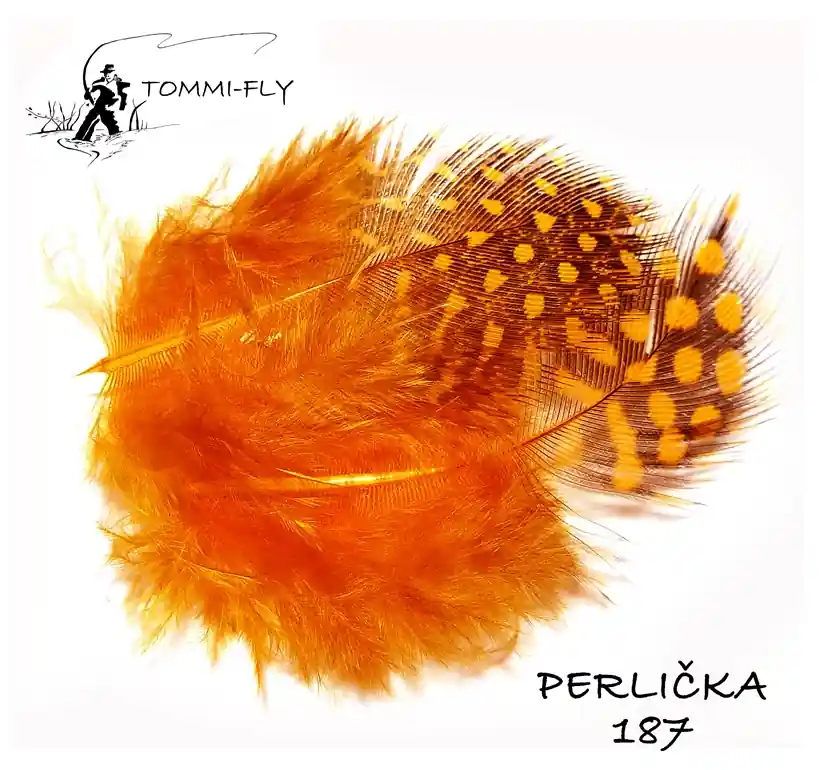 Tommi Fly PEŘÍ PERLIČKA - oranžové Sezónní Sleva