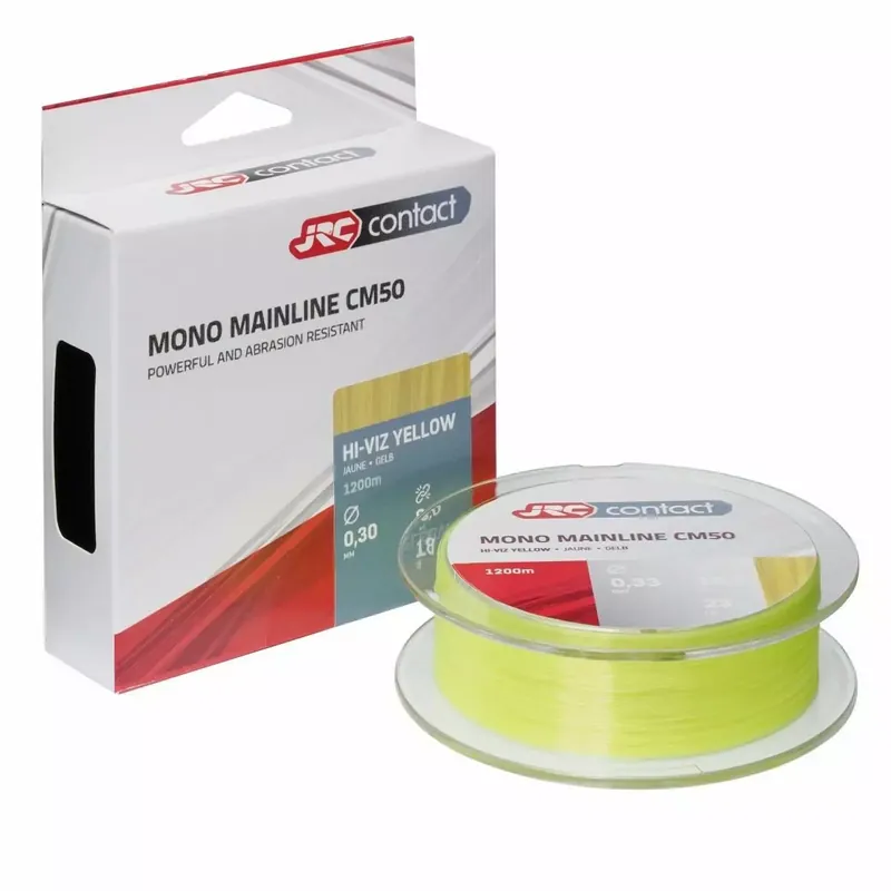 Cenově Výhodný Vlasec JRC Contact CM50 Hi-Viz Yellow 600m 0,40mm 13,5kg VÝPRODEJ