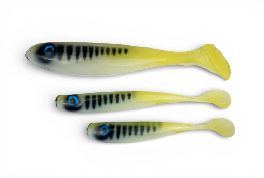 Časově Omezené YACCUZA HAND MADE nástrahy - KILLER AIRBRUSH Yellow/White Tiger 12,5cm 11g 2ks