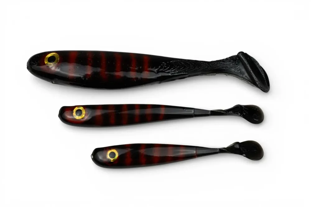 YACCUZA HAND MADE nástrahy - KILLER AIRBRUSH Black Stripes 10cm 8g 3ks Vysoce Kvalitní