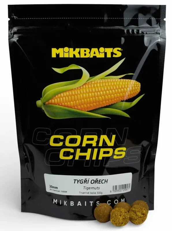 MIKBAITS Corn Chips boilie 2,5g - Tygří ořech 20mm Vysoce Kvalitní