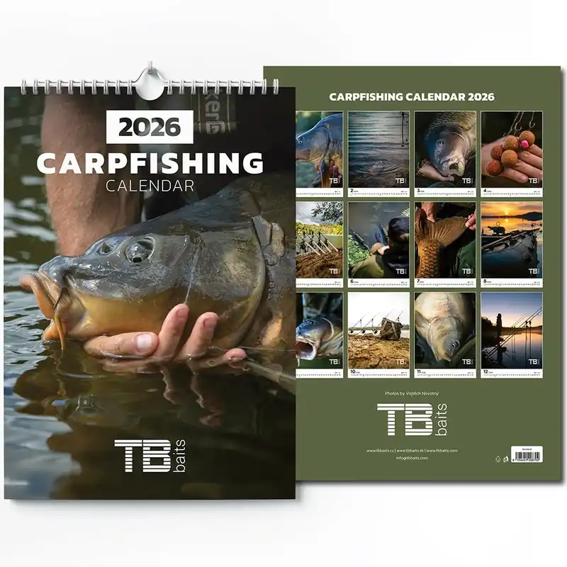 TB Baits Rybářský Kalendář Carpfishing 2026 33x46 cm Originální