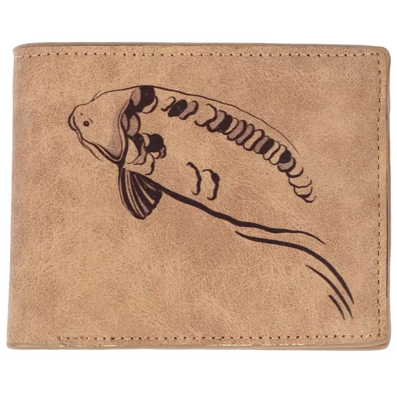 Giants fishing Peněženka hnědá plavající kapr Brown Wallet Swimming Carp Speciální Cena