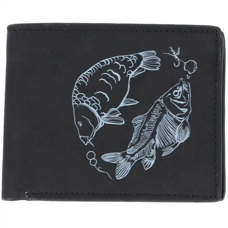 Giants fishing Peněženka černá dva kapři Black Wallet Two Carps Výprodej