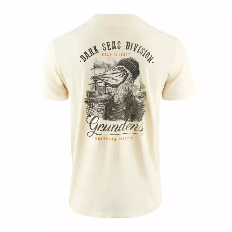 Dark Seas X Grundens Portsmith SS T-Shirt Natural L Akční Nabídka