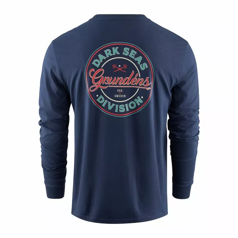 Dark Seas X Grundens Instinctive LS T-Shirt Dark Navy XL Sleva
