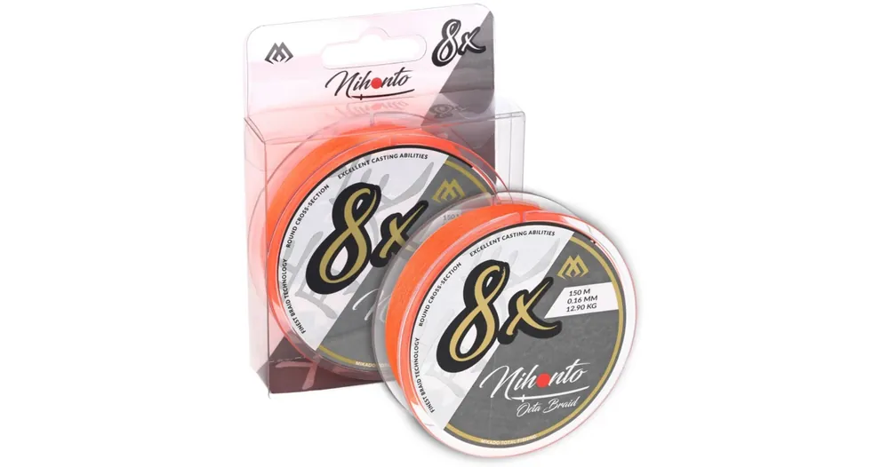 Mikado Pletená šňůra Nihonto Octa Braid Fluo Oranžová 0,40mm 39,8kg 150m AKCE Autentický
