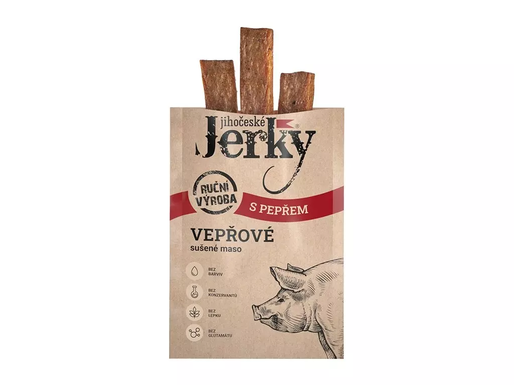 Nejlepší Volba Jihočeské Jerky Vepřové s pepřem 20g