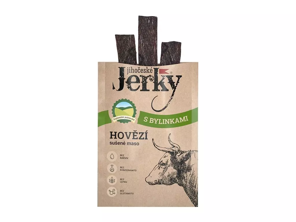 Ověřený Jihočeské Jerky Hovězí bylinky 20g