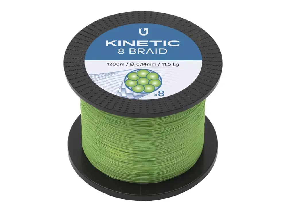KINETIC Šňůra 8-braid metráž Zelená VÝPRODEJ Výhodná Nabídka