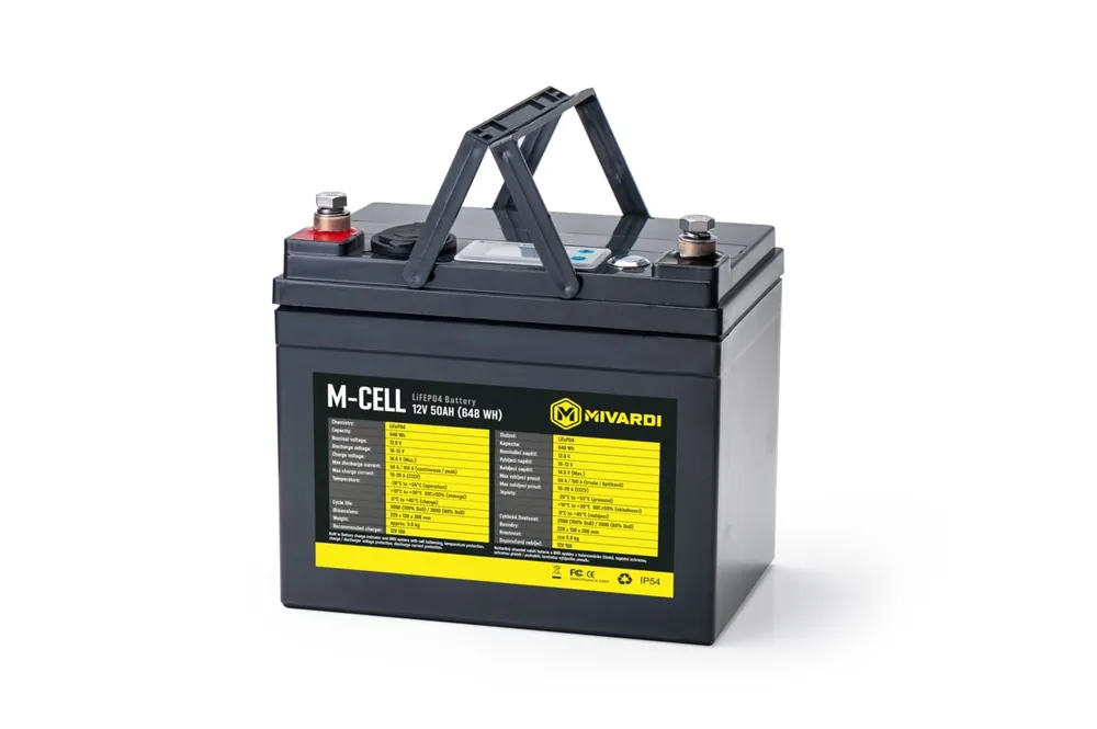 MIVARDI M-CELL LiFePO4 12V 50Ah + 10A nabíječka Finální Výprodej