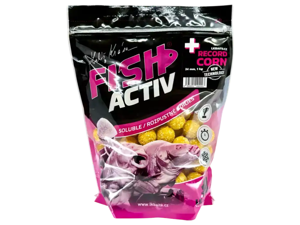 LK Baits Fish Activ Plus Record Corn 24mm, 1kg Výhodná Nabídka