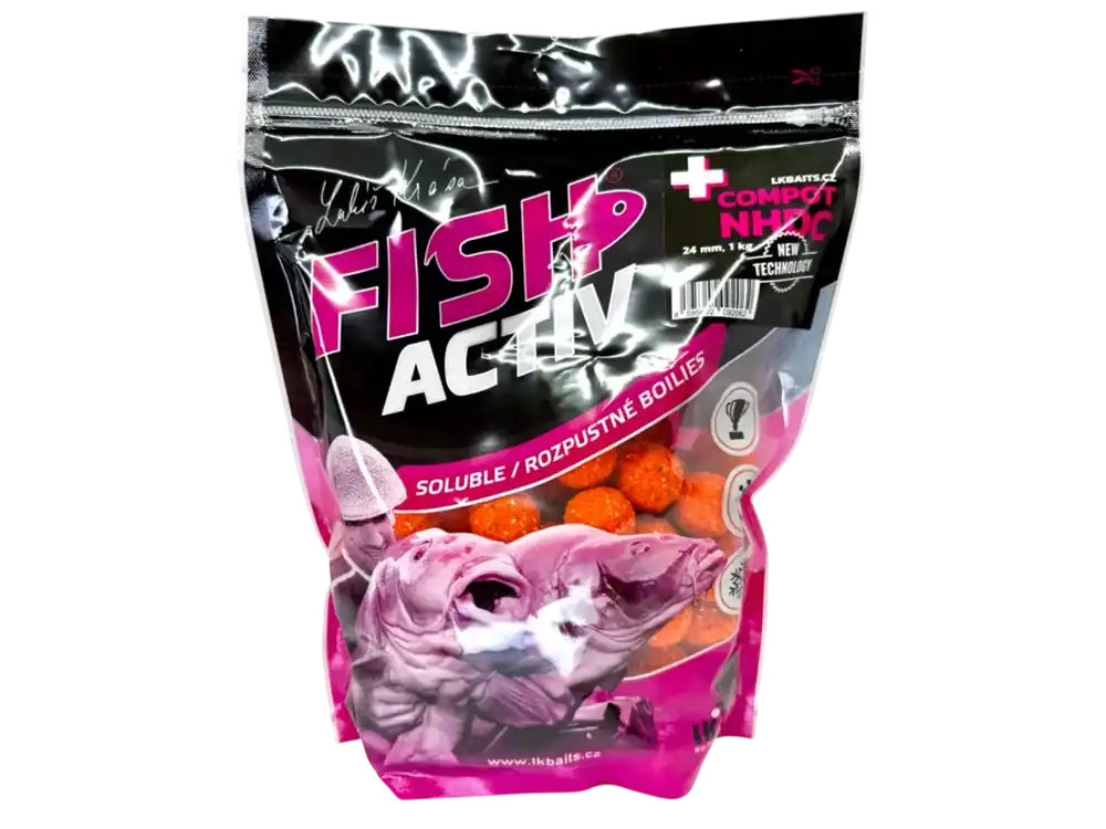 LK Baits Fish Activ Plus Compot NHDC 24mm, 1kg Víkendová Akce