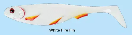 Sleva STROFT PREDATOR UV White Fire Fin - 14 cm 1ks