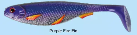 STROFT PREDATOR UV Purple Fire Fin - 14 cm 1ks Sezónní Sleva
