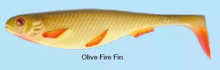 STROFT PREDATOR UV Olive Fire Fin - 14 cm 1ks Originální
