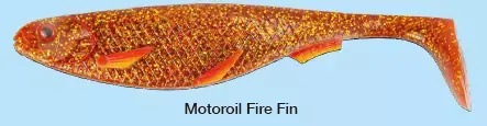 Výhodná Nabídka STROFT PREDATOR UV Motoroil Fire Fin - 14 cm 1ks