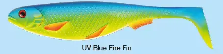 STROFT PREDATOR UV Blue Fire Fin - 14 cm 1ks Tovární Cena