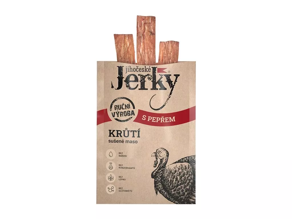 Výhodná Nabídka Jihočeské Jerky Krůtí s pepřem 20g