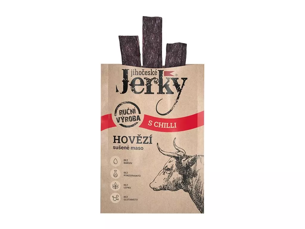 Tovární Cena Jihočeské Jerky Hovězí Chilli 20g