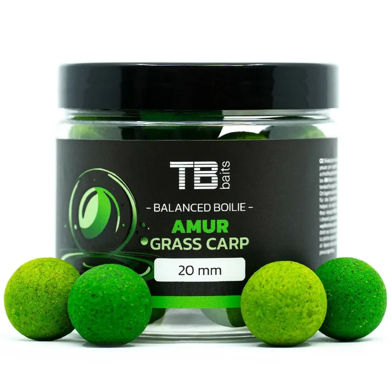 TB Baits Vyvážené Boilie Balanced + Atraktor Amur 100 g 20 mm Akční Cena