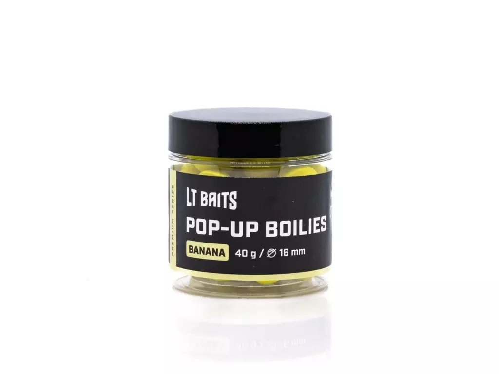 Aktuální LT BAITS Pop up Boilies 16mm 40g BANANA