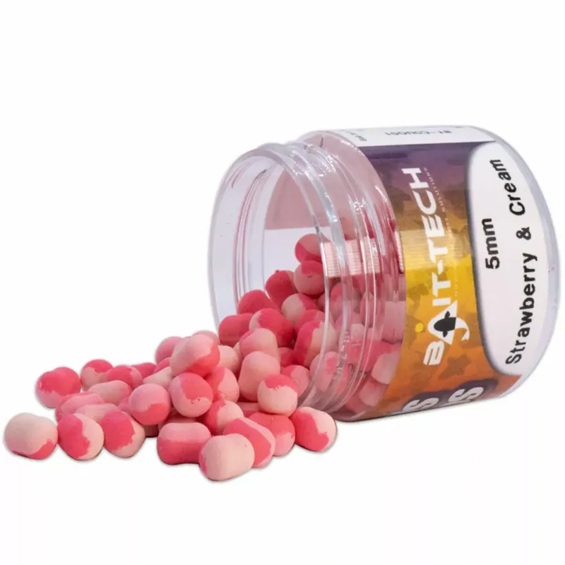 Levný Bait-Tech Duo Col Criticals Wafters - Strawberry and Cream 5 mm (50 ml)