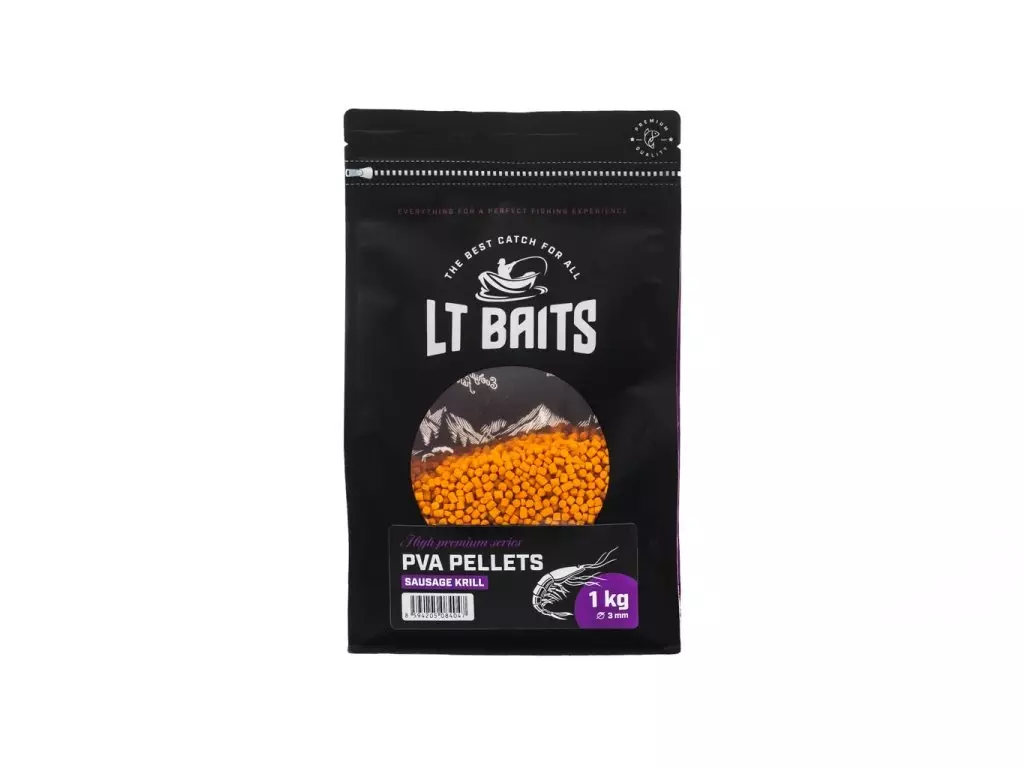 Bezpečná Platba LT BAITS SSK Sausage Krill PVA Peletky 3mm 1kg