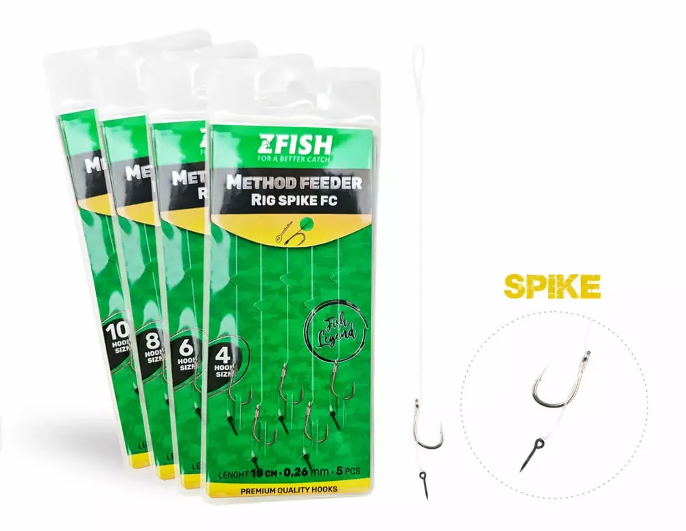 Autentický ZFISH Návazec Method Feeder Rig Spike FC 5 ks