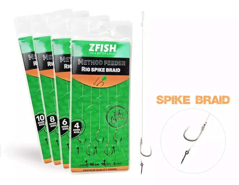 Koupit Online ZFISH Návazec Method Feeder Rig Spike Braid 5 ks