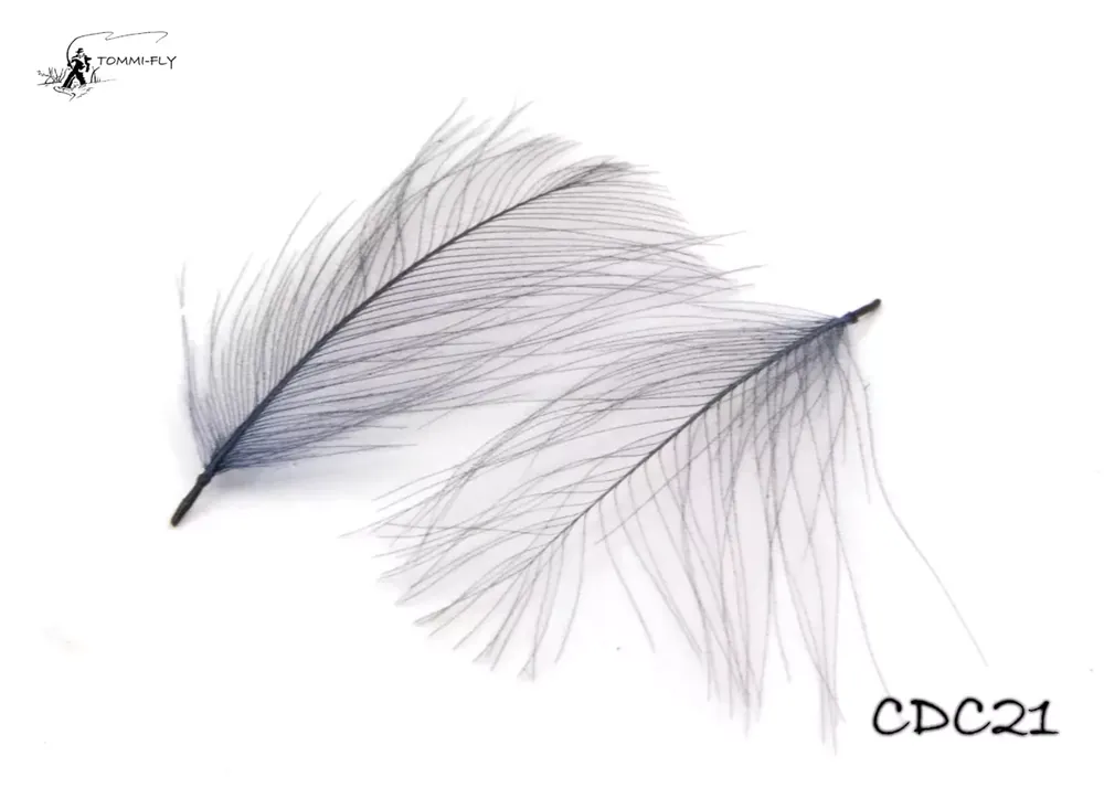Ověřený TOMMI FLY CDC PEŘÍ - přírodní, modrá - bal. 20 ks